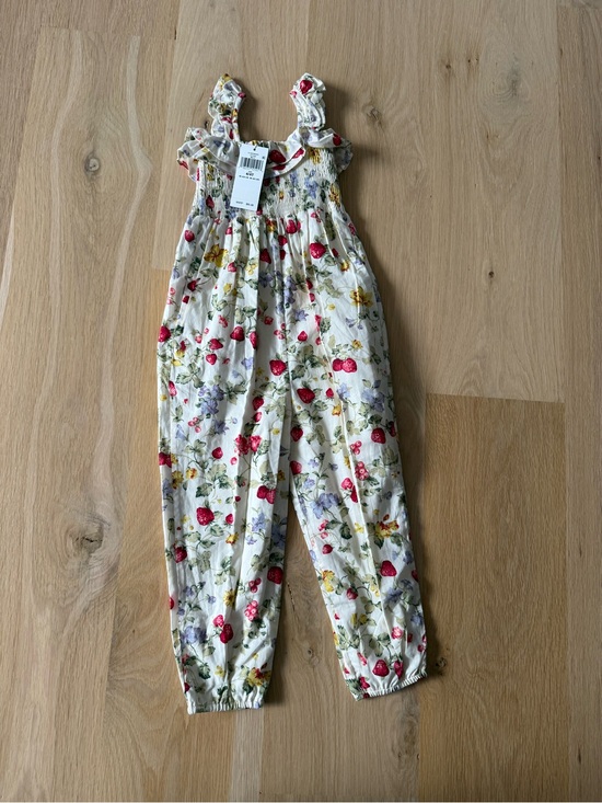 Ralph Lauren Other - Ralph Lauren Cream Floral & Strawberry Print Girls' One-Piece